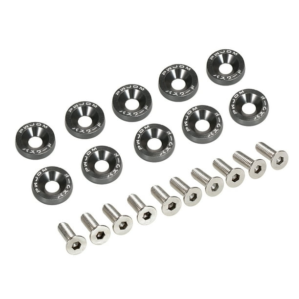 ALUMINUM BOLT ENGINE FENDER BUMPER WASHER BAY DRESS UP SCREW BILLET JDM 10pcs gd ALUMINUM BOLT ENGINE FENDER BUMPER WASHER BAY DRESS UP SCREW BILLET JDM 10pcs gd